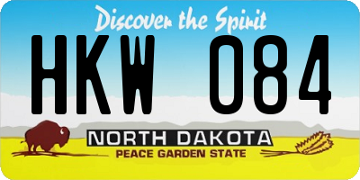 ND license plate HKW084