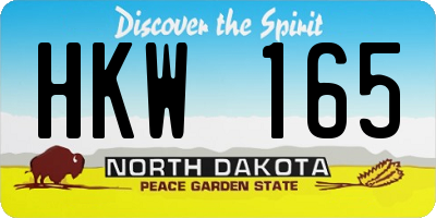 ND license plate HKW165