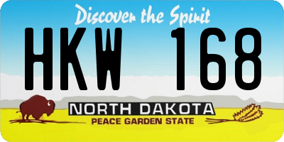 ND license plate HKW168