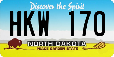 ND license plate HKW170