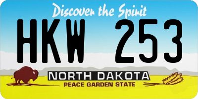 ND license plate HKW253