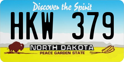 ND license plate HKW379