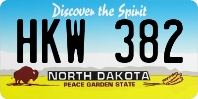 ND license plate HKW382