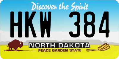 ND license plate HKW384