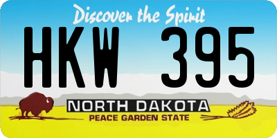 ND license plate HKW395