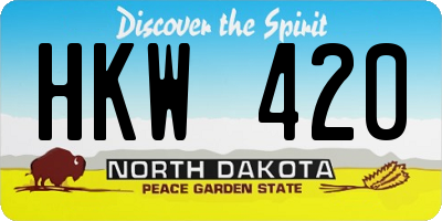 ND license plate HKW420