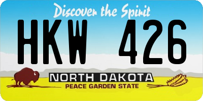 ND license plate HKW426