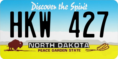 ND license plate HKW427