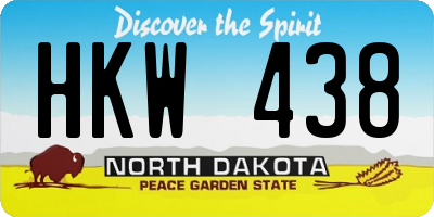 ND license plate HKW438