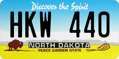 ND license plate HKW440