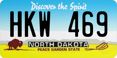 ND license plate HKW469