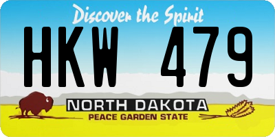 ND license plate HKW479