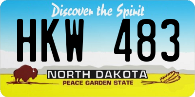 ND license plate HKW483