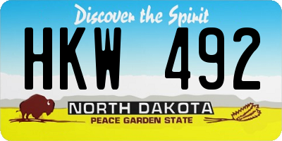 ND license plate HKW492