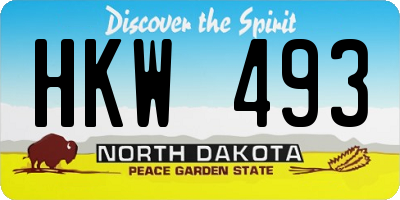 ND license plate HKW493