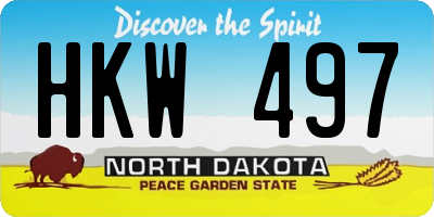ND license plate HKW497