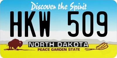ND license plate HKW509