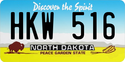 ND license plate HKW516