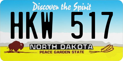 ND license plate HKW517