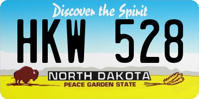 ND license plate HKW528