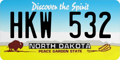 ND license plate HKW532