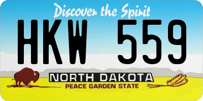 ND license plate HKW559