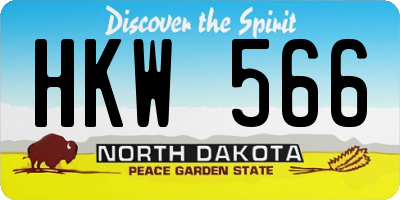 ND license plate HKW566