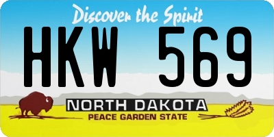 ND license plate HKW569