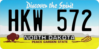 ND license plate HKW572