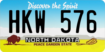 ND license plate HKW576