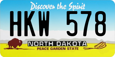 ND license plate HKW578