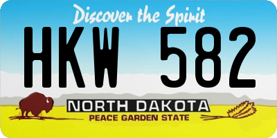 ND license plate HKW582