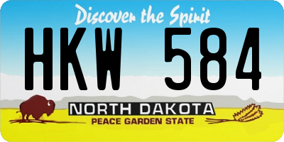 ND license plate HKW584