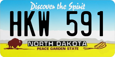 ND license plate HKW591