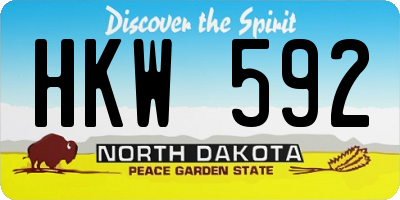 ND license plate HKW592