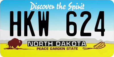 ND license plate HKW624