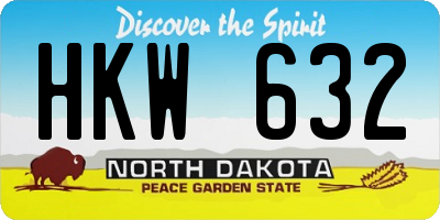 ND license plate HKW632