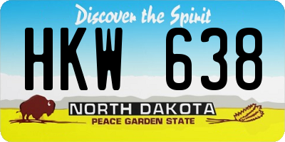 ND license plate HKW638