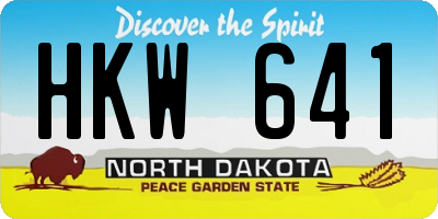 ND license plate HKW641