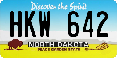 ND license plate HKW642