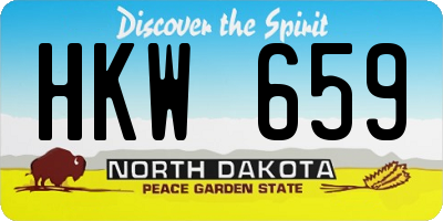 ND license plate HKW659