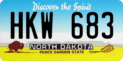 ND license plate HKW683