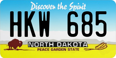 ND license plate HKW685