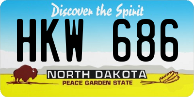 ND license plate HKW686