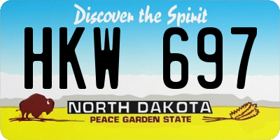 ND license plate HKW697