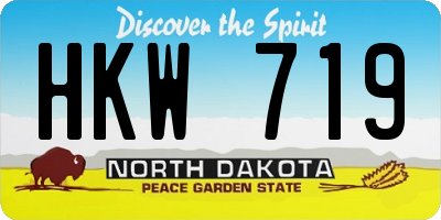 ND license plate HKW719