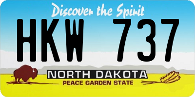 ND license plate HKW737