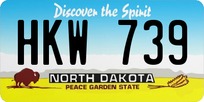 ND license plate HKW739