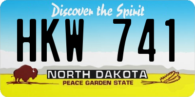 ND license plate HKW741