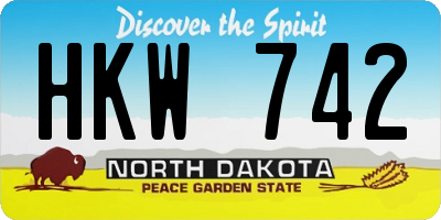 ND license plate HKW742